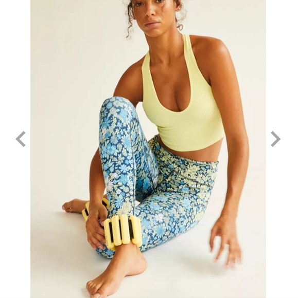 Free People Pants - NWT FP Movement Printed Lose Control Wrap Leggings Midnight Navy Floral